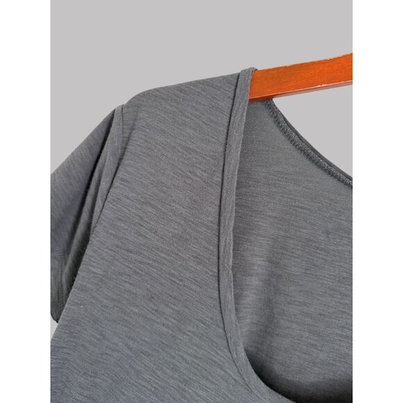 James Perse Womens Gray Scoop Neck Tee Size 4 Cotton Modal Blend - Picture 3 of 6